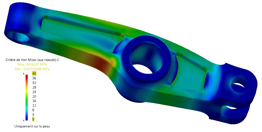 Calcul de structure culbuteur fonderie