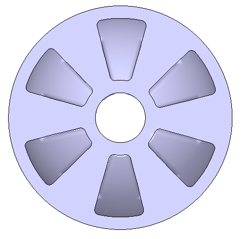 Fabrication additive - galet 6 nervures